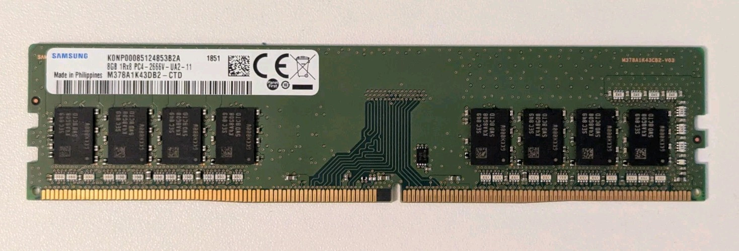 Samsung 8GB DDR4 2666MHz Desktop Ram Memory (M378A1K43DB2-CTD) Tested