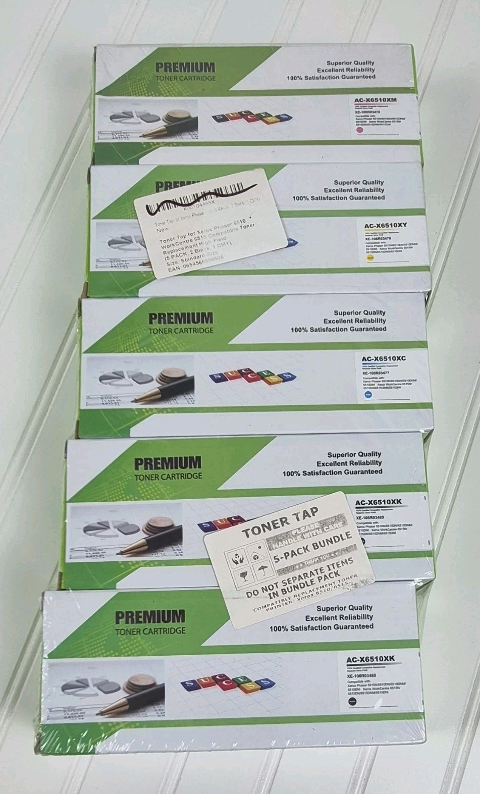 ​5 Pack Compatible Toner Cartridge Set For Xerox Phaser 6510 WorkCentre 6515