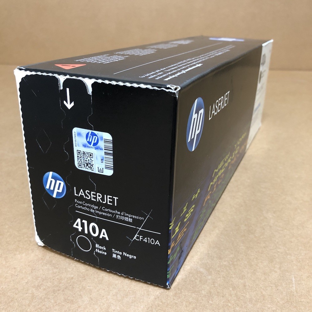 Genuine HP CF410A (410A) Black Toner Cartridge - Factory Sealed