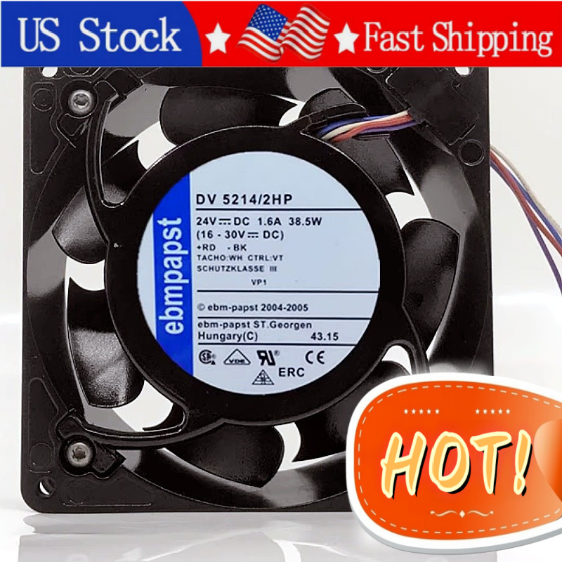 1PCS New Ebmpapst DV5214/2HP 24V 38.5W 4-wires Control Cabinet Fan Fast Ship
