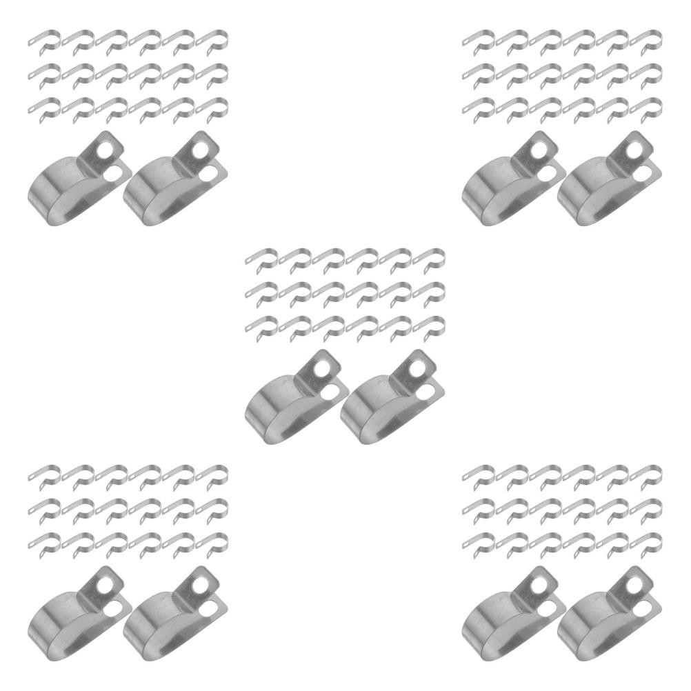 150 pcs Metal Wire Clamp, 3/4"/20mm R-Type Cable Clip 304 Stainless Steel