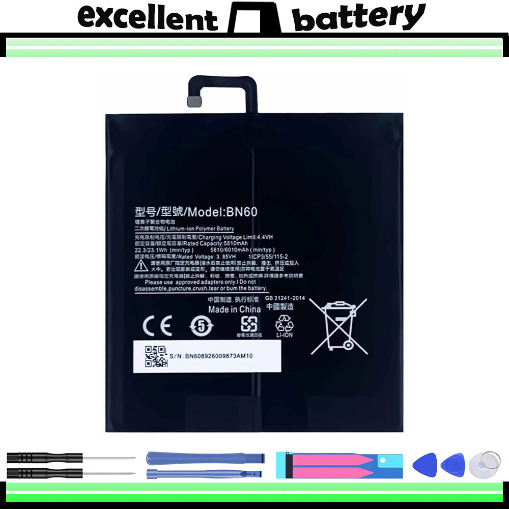 New 6800mAh BN60 High Capacity Battery for Xiaomi Pad 4 Mipad 4 Tablet