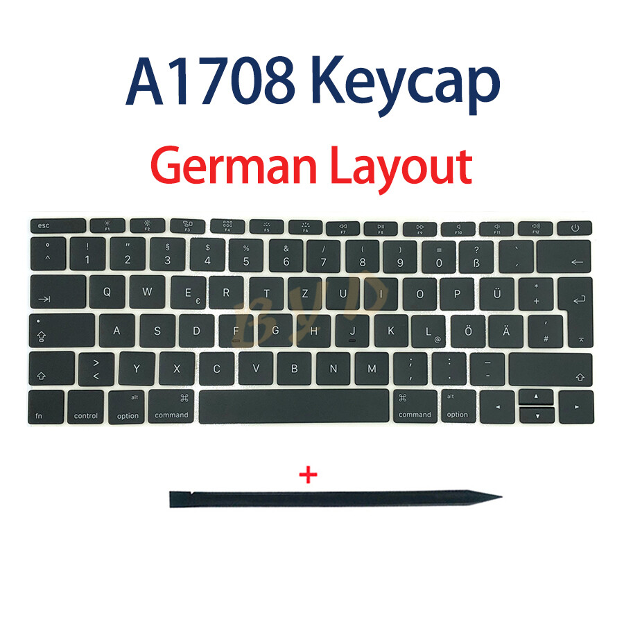 New Replacement Keyboard Keycap German For Macbook Pro Retina 13"A1708 2016 2017