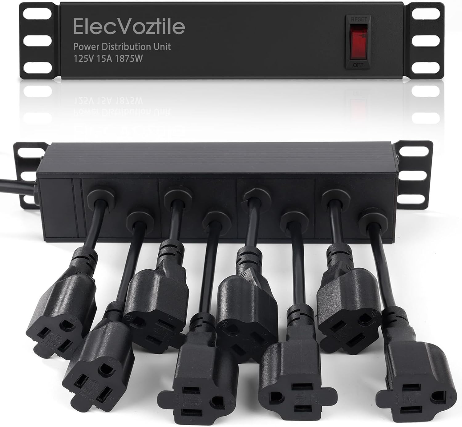 10 Inch Rack PDU, 8 Rear Outlets, 15A, 125V, 1875W