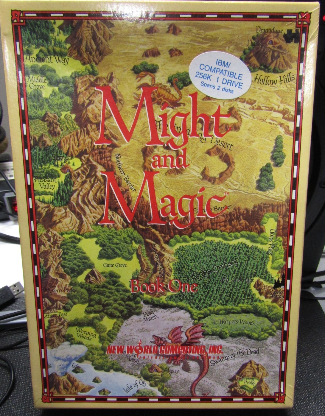 MIGHT & MAGIC Book One IBM Compatible - New World Computing Good Shape