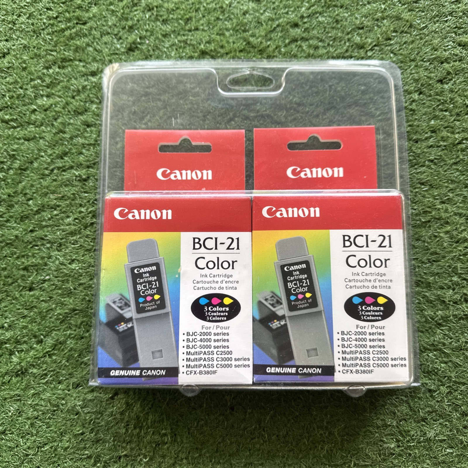 Genuine Canon BC-21e  2 Pack Color Ink Cartridges 0899A003 BCI-21 - OEM