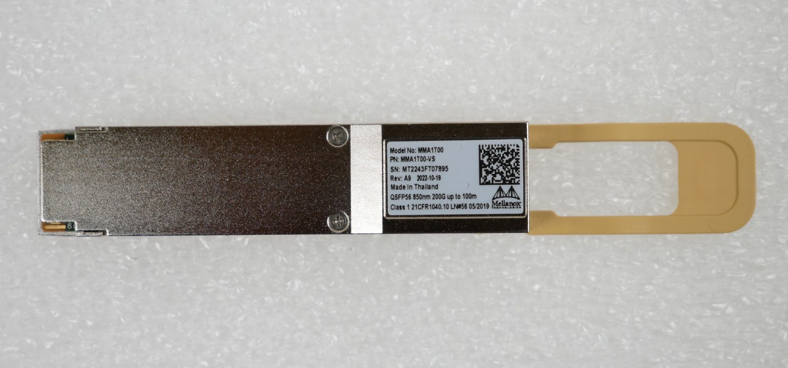 Mellanox MMA1T00 MMA1T00-VS 200GbE SR4 100m 850nm QSFP56 Transceiver Module #