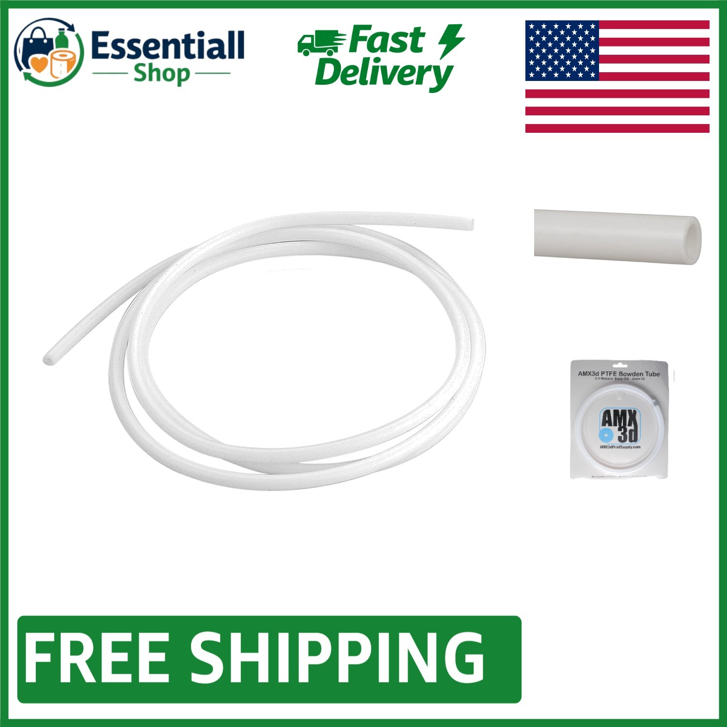 Flexible PTFE Bowden Tube 2.0m - High-Quality Teflon for Smooth Filament Flow