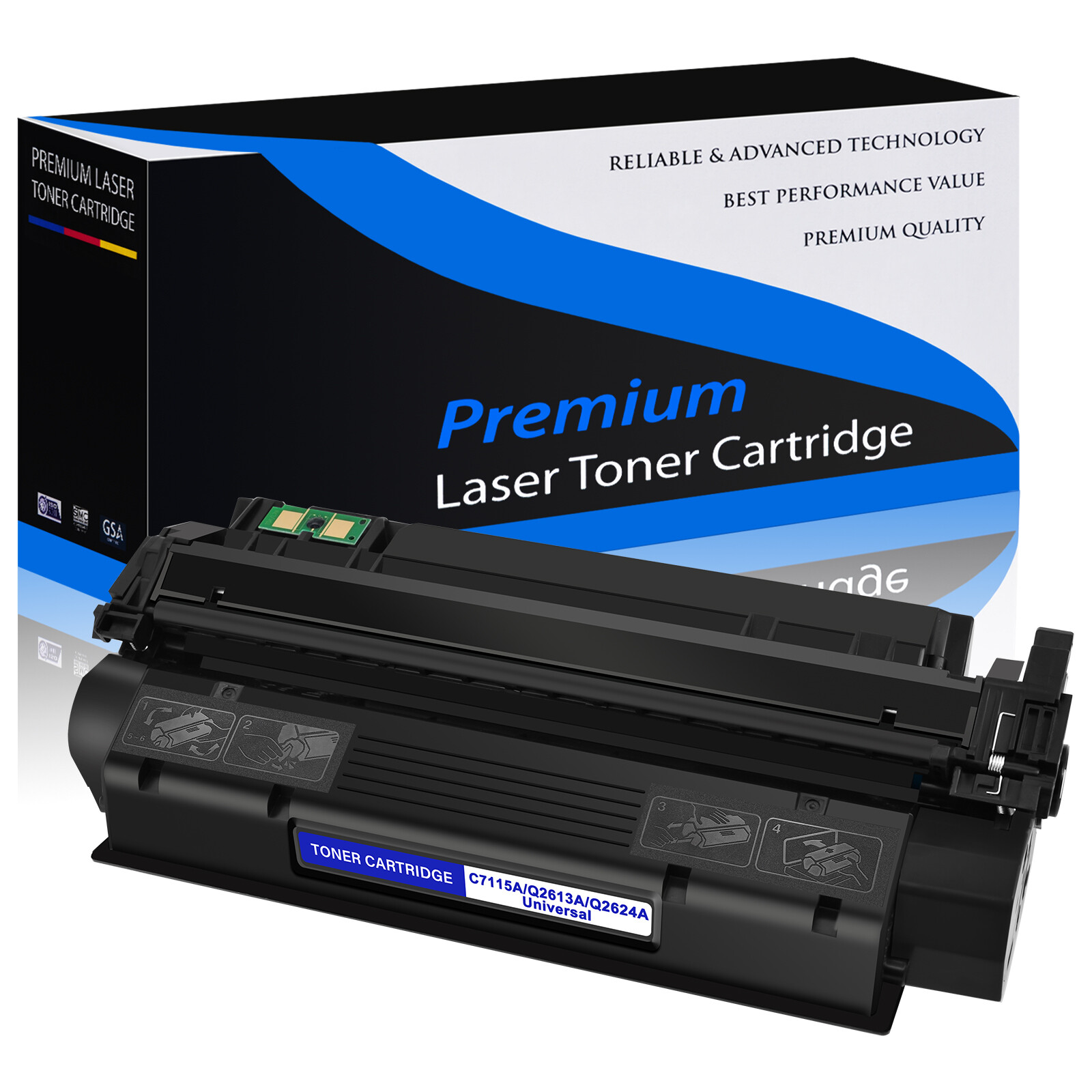 1-4PK Q2613A Toner Cartridge for HP LaserJet 1300xi 1300n 1300 Printer
