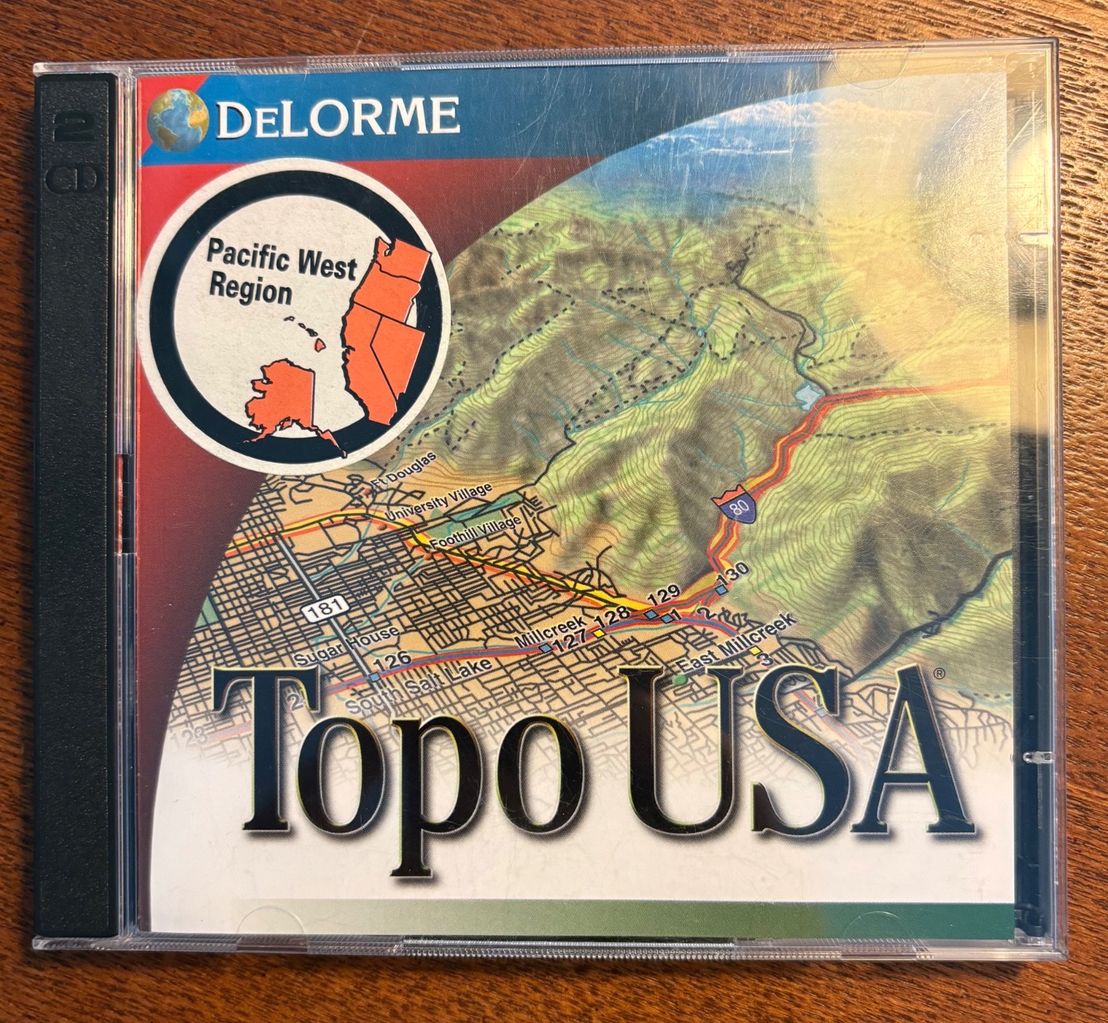 DeLORME Topo USA Version 4.0 Pacific West Region CD Excellent