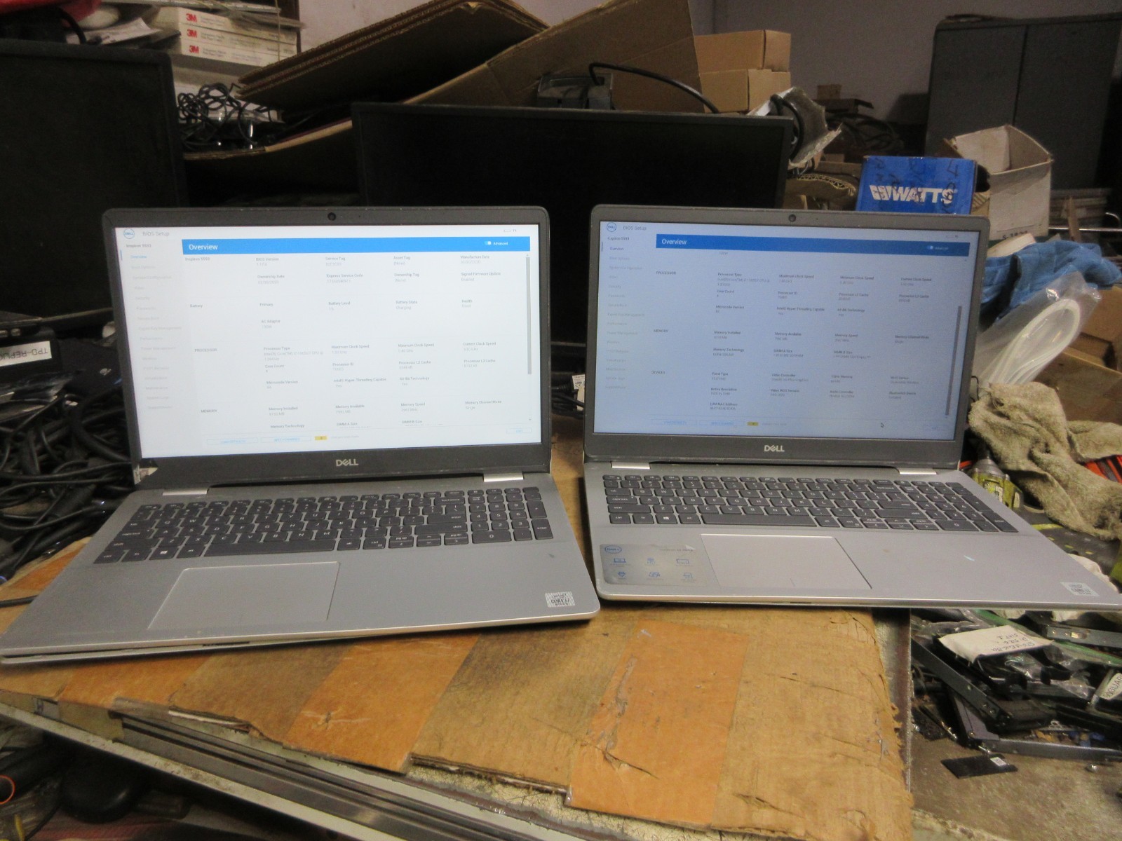LOT 2 Dell Inspiron 5593 i7-1065G7 1.3GHZ 8GB 15.6" 1920x1200 NOOS
