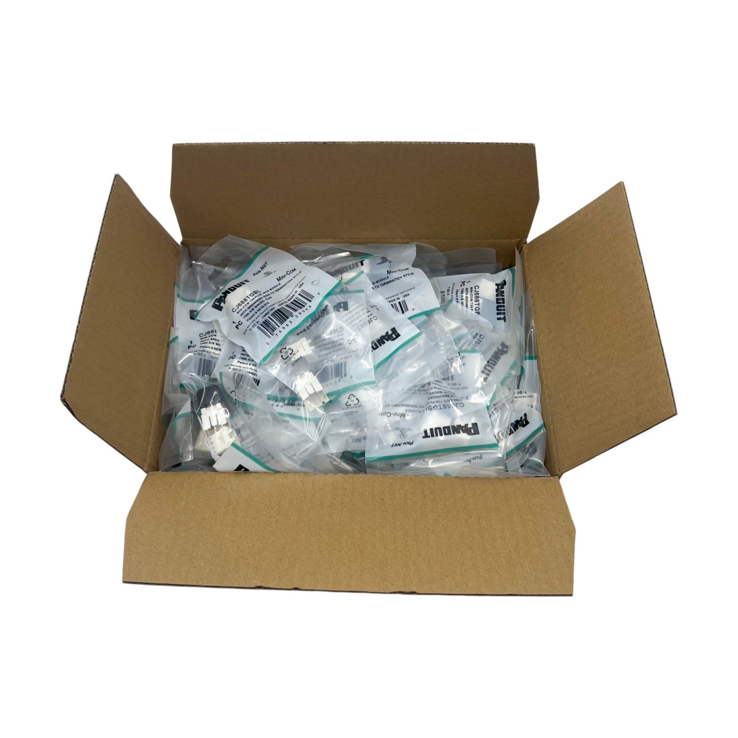 NEW Fits Panduit Giga TX Cat6 jack Black CJ688TGBL BOX OF 100. 
