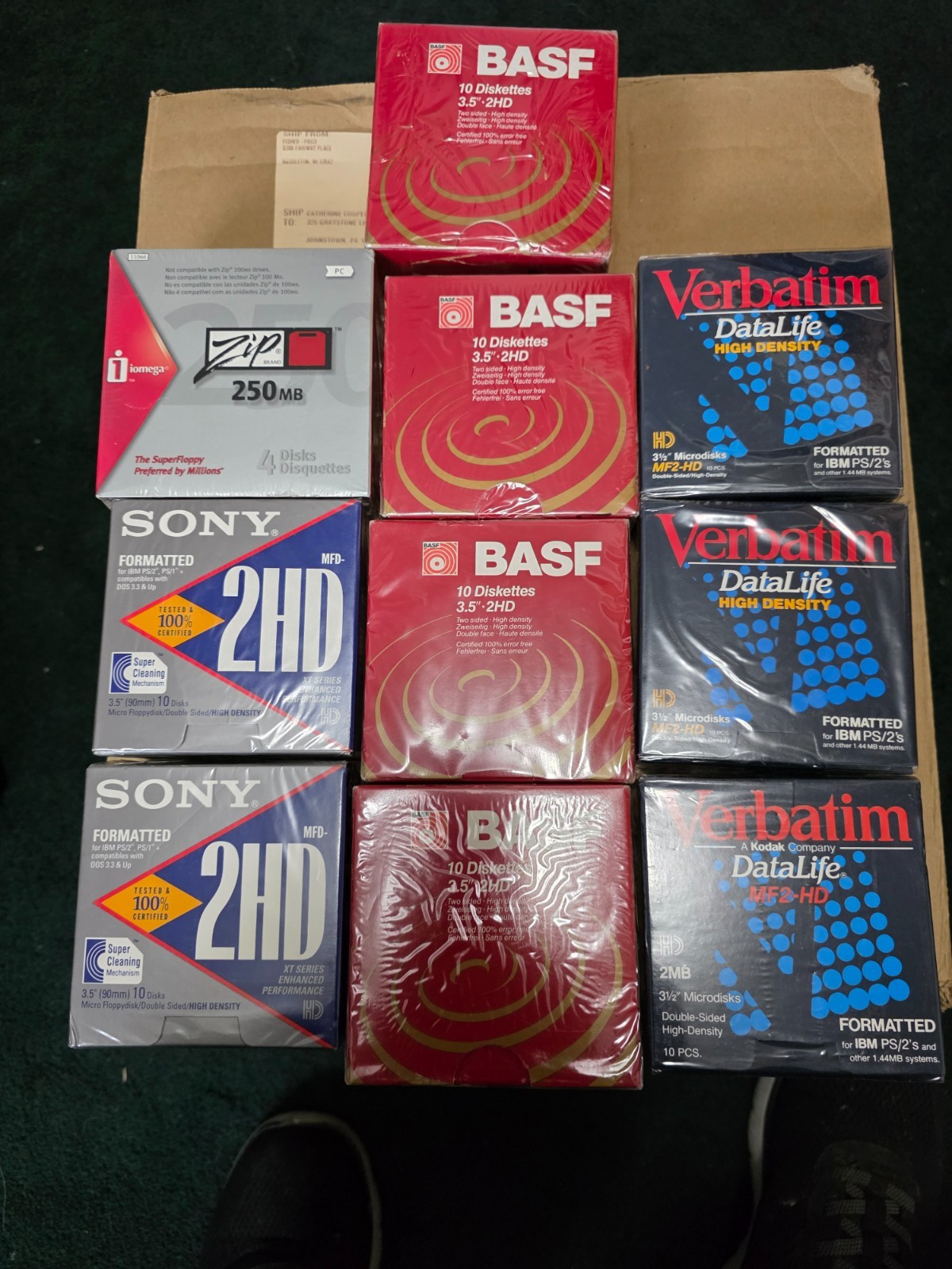 New Factory sealed 3.5 floppy disk lot of 10 @ 10/box