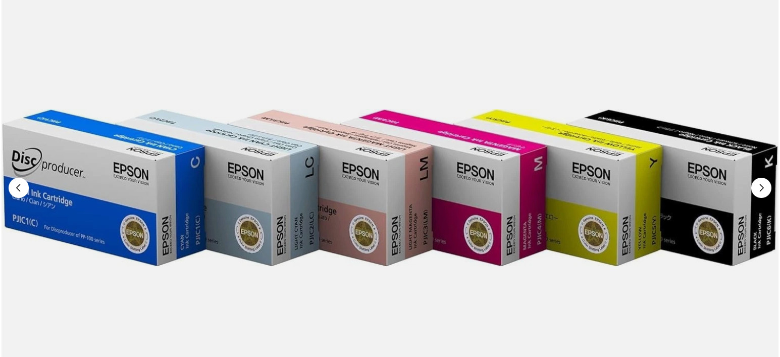 Genuine Epson Discproducer PJIC Ink Set of 6 PP-100 PP-50 PJIC1-PJIC6 Sealed
