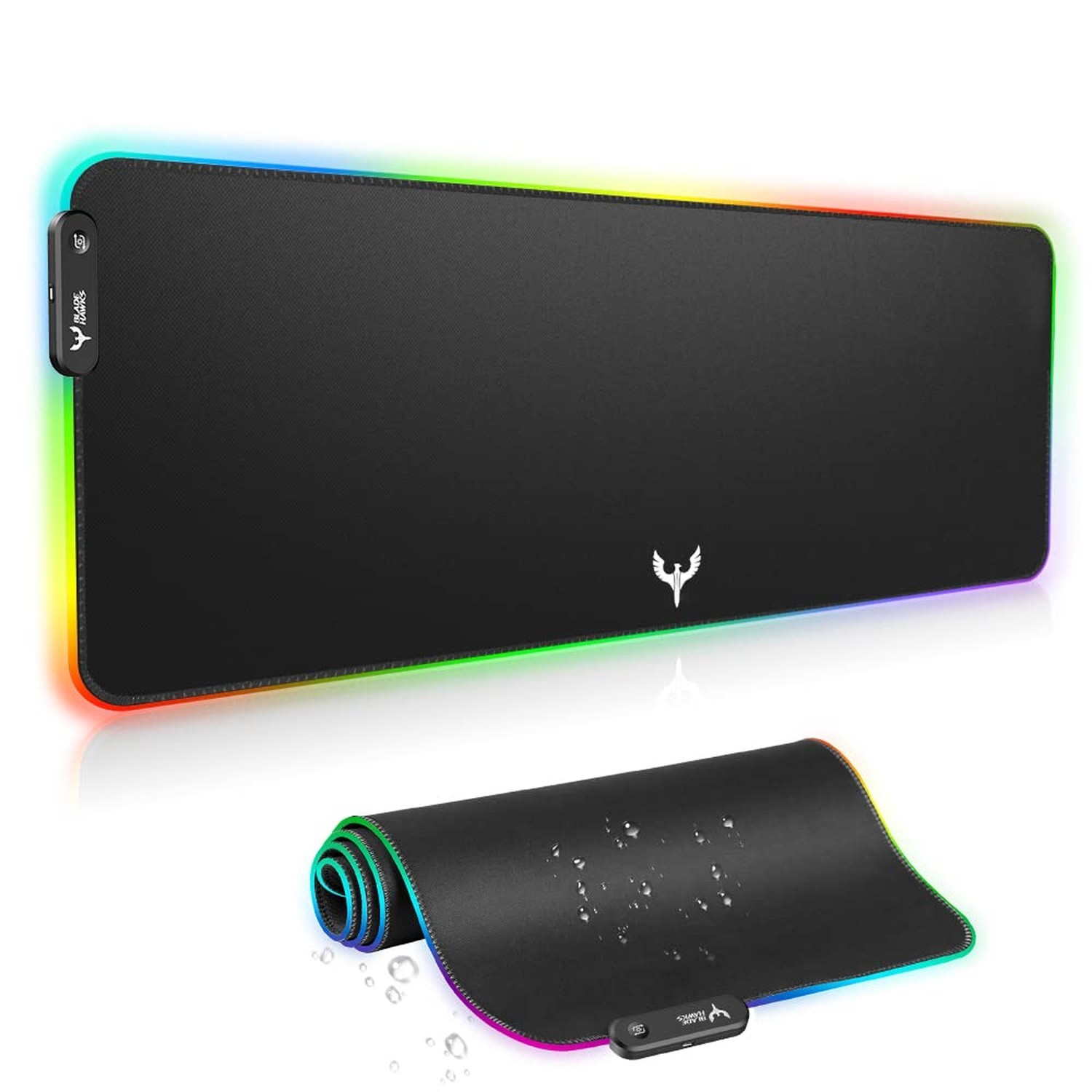 BladeHawks Extra Large RGB Gaming Mouse Pad-14 Light Modes, Extended Soft LED...