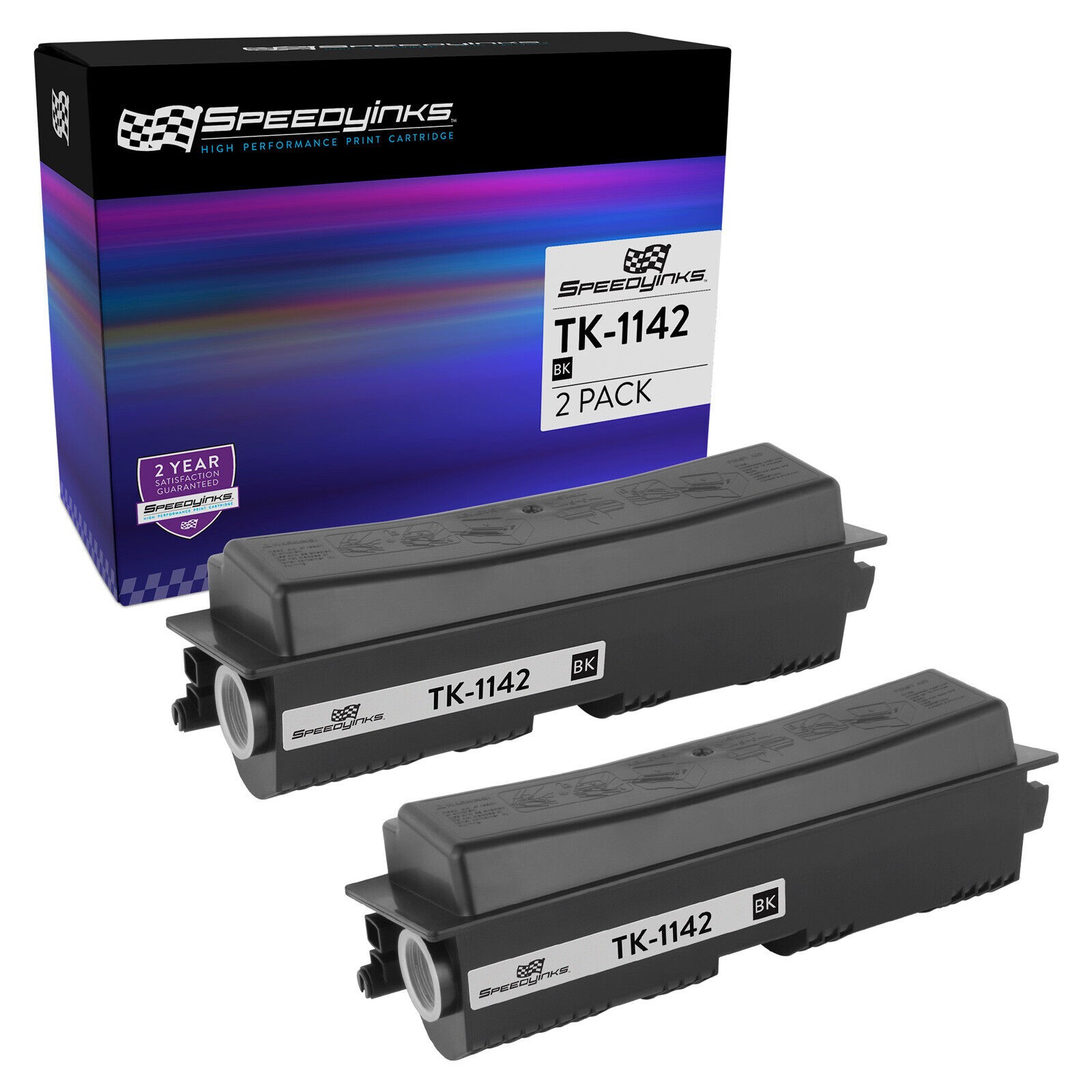 2PK TK-1142 TK1142 BLACK Toner for Kyocera Mita M2035dn M2535dn FS-1035 FS-1135