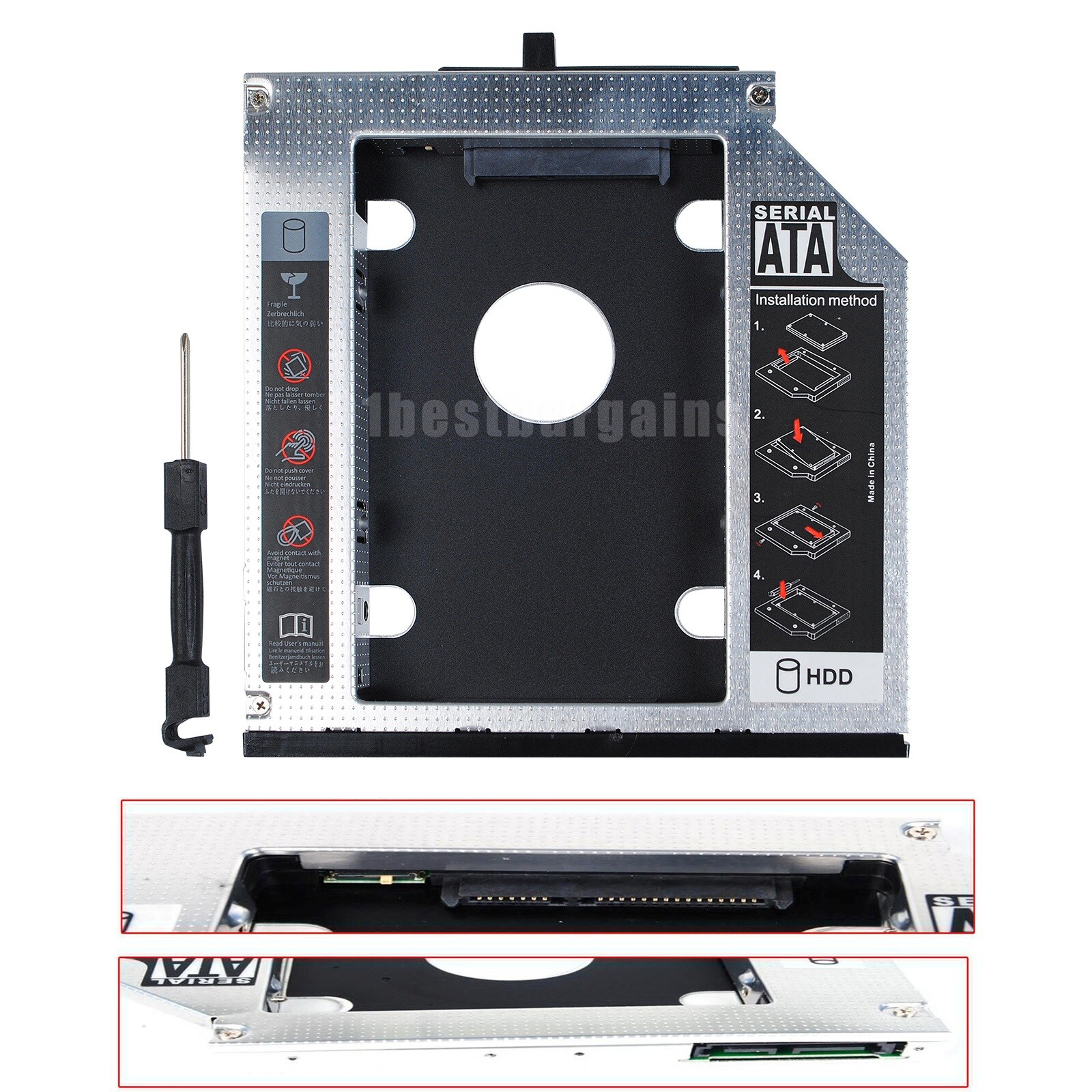 SATA 2nd HD HDD SSD Hard Drive Caddy for IBM Lenovo Thinkpad R400 R500 T420 T520