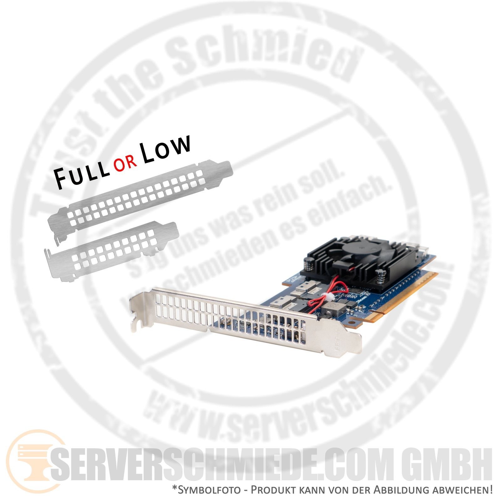 10Gtek 8x NVMe U.2 Extender PCIe 4.0 x16 4x 8654 8i Broadcom PEX88048 S55S416-P4