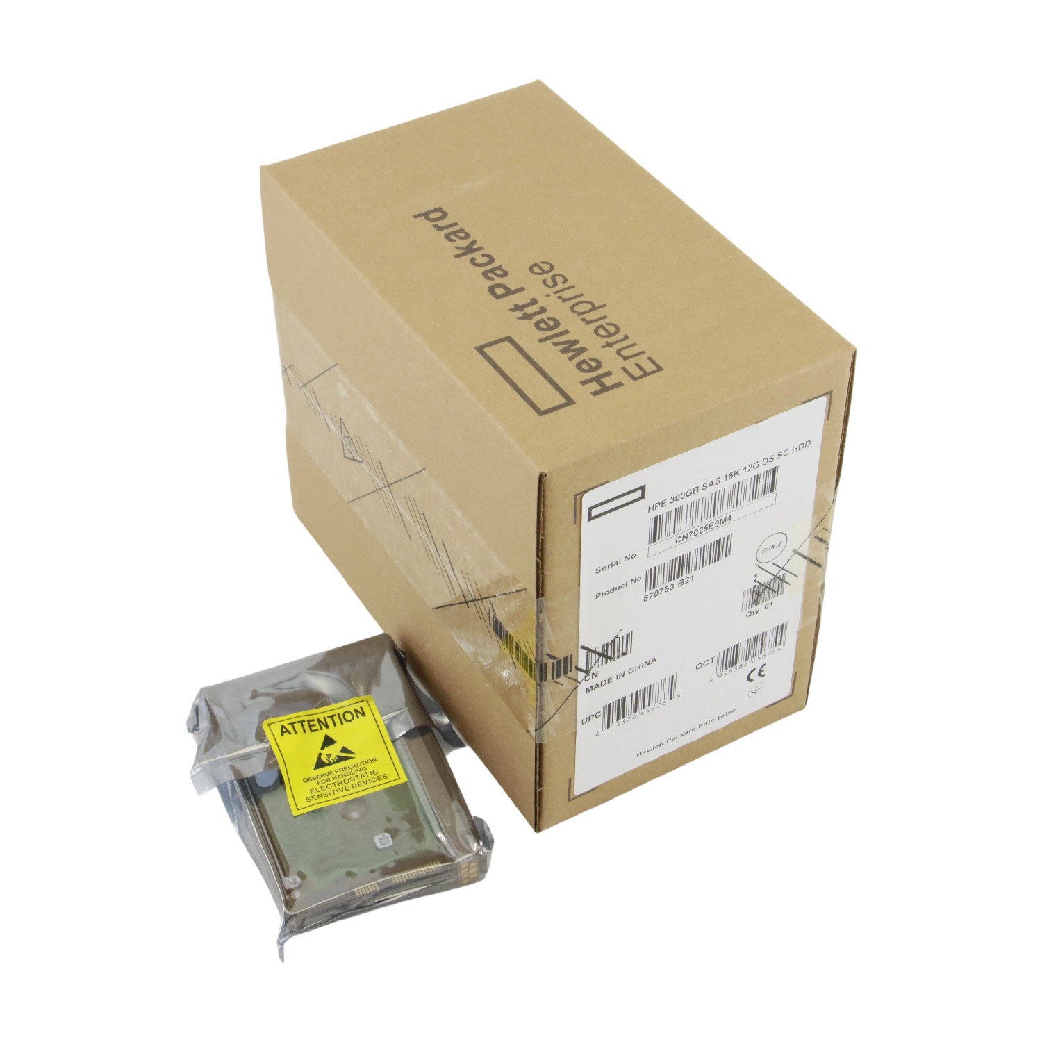 HPE 300GB 870753-B21 870792-001 15K 12GB/s SFF 2.5" SAS SC DS HDD HARD DRIVE New