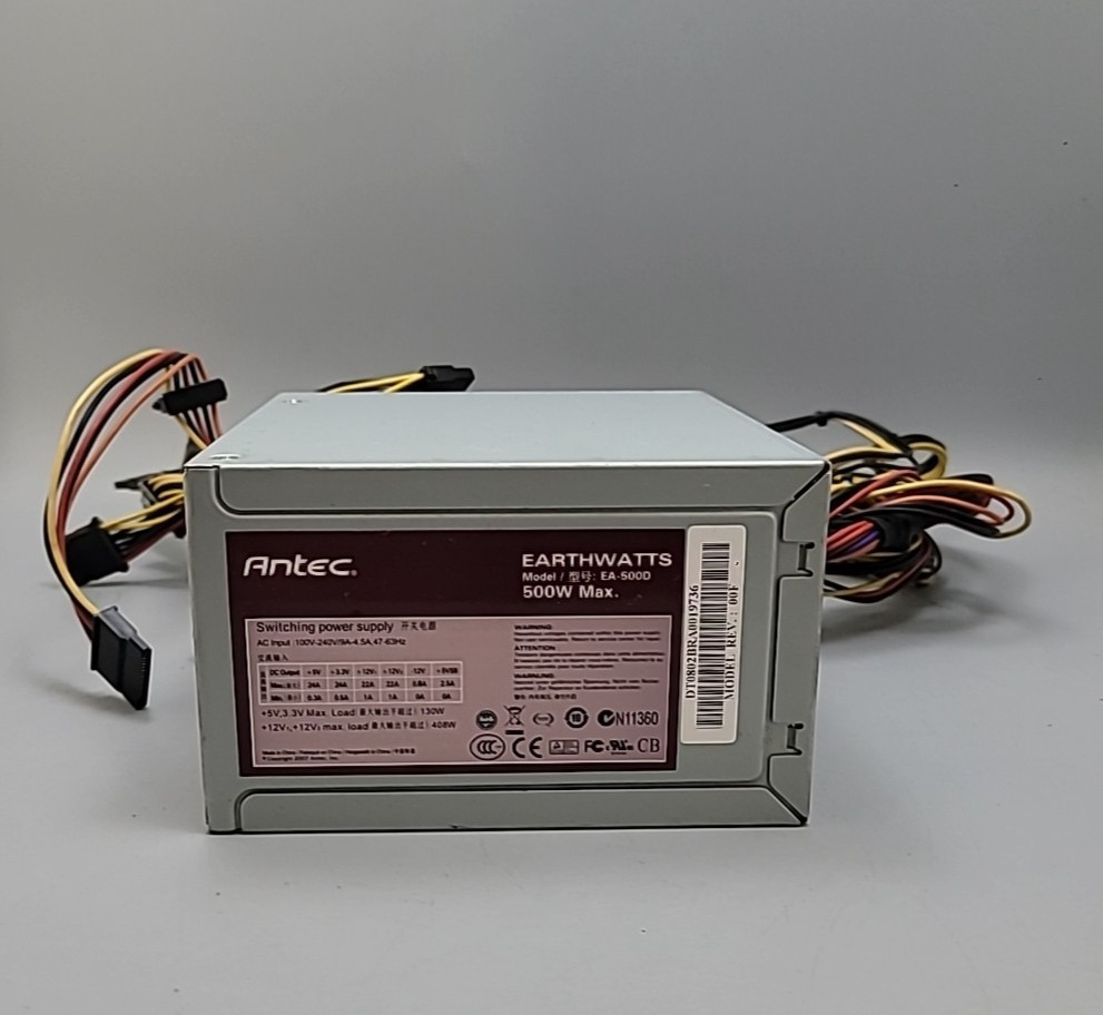 ANTEC POWER SUPPLY MODEL EA-500D/ EARTHWATTS -500W ATX
