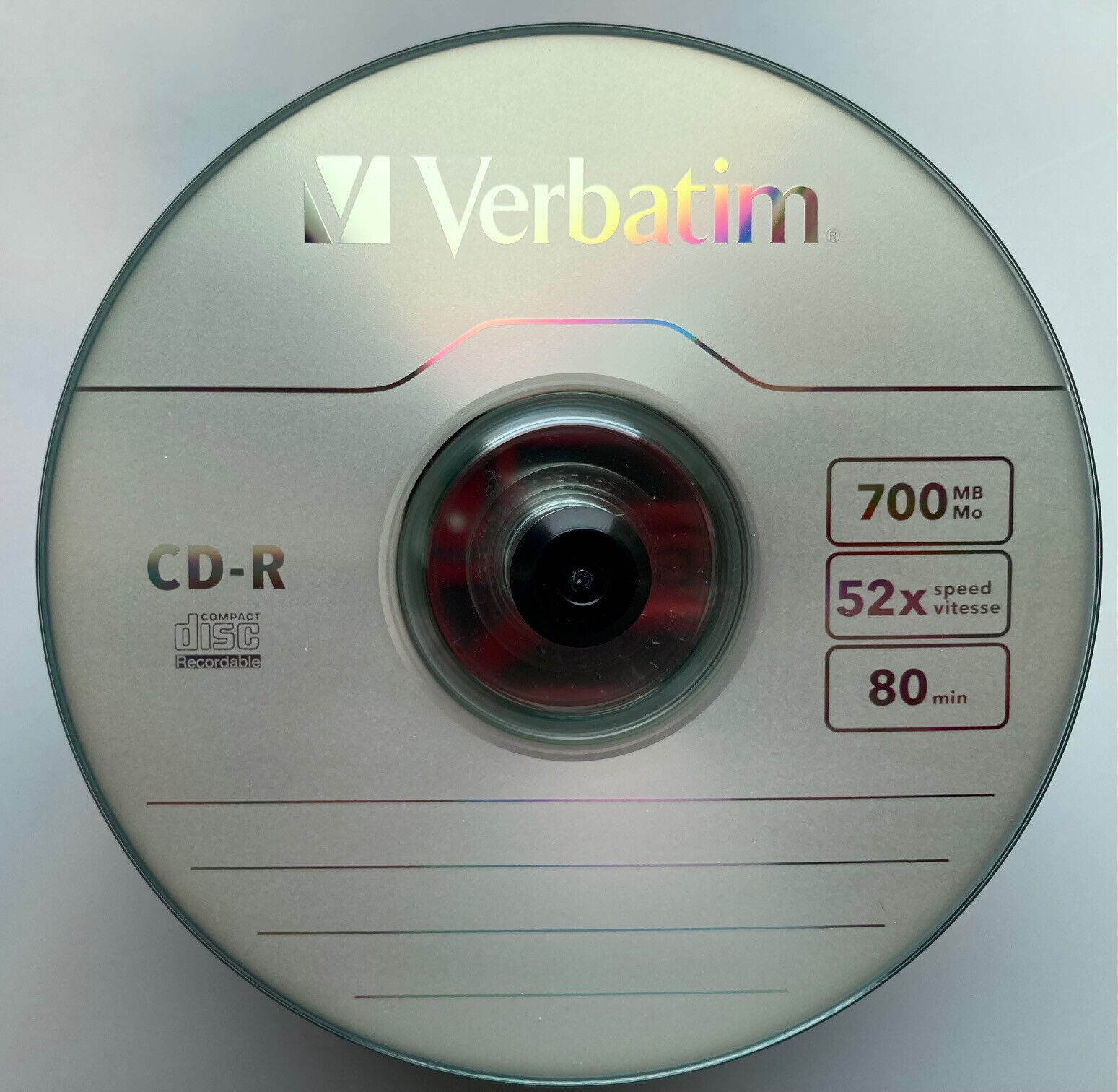 Verbatim CD-R 700Mb 52x Blank Recordable Discs – New, Unused, Open Box (30 Pack)