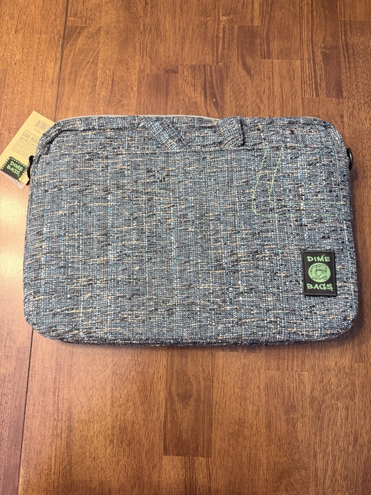 Dime Bags Side Hustler 17" Blue/Gray “Glass” Tweed Fabric Padded Laptop Sleeve