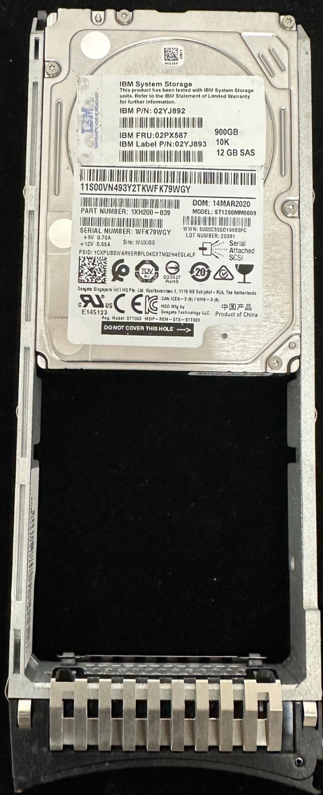 IBM AL68 900 GB 10K rpm 12 Gb SAS 2.5" HDD Storwize 02PX587
