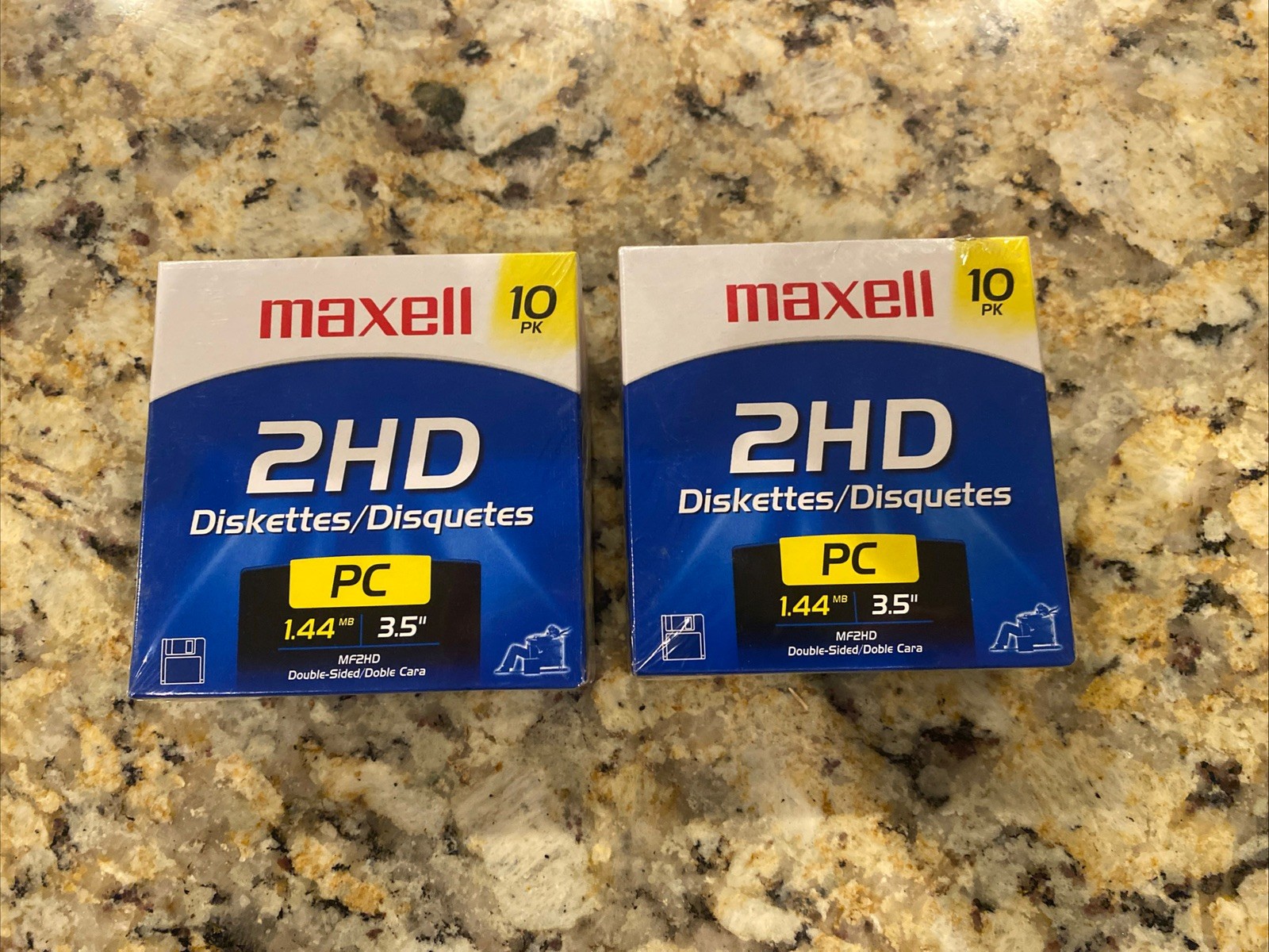 2 Boxes Of MAXELL MF 2HD 3.5" PC Floppy Disks 1.44 MB SEALED, Ten Per Box