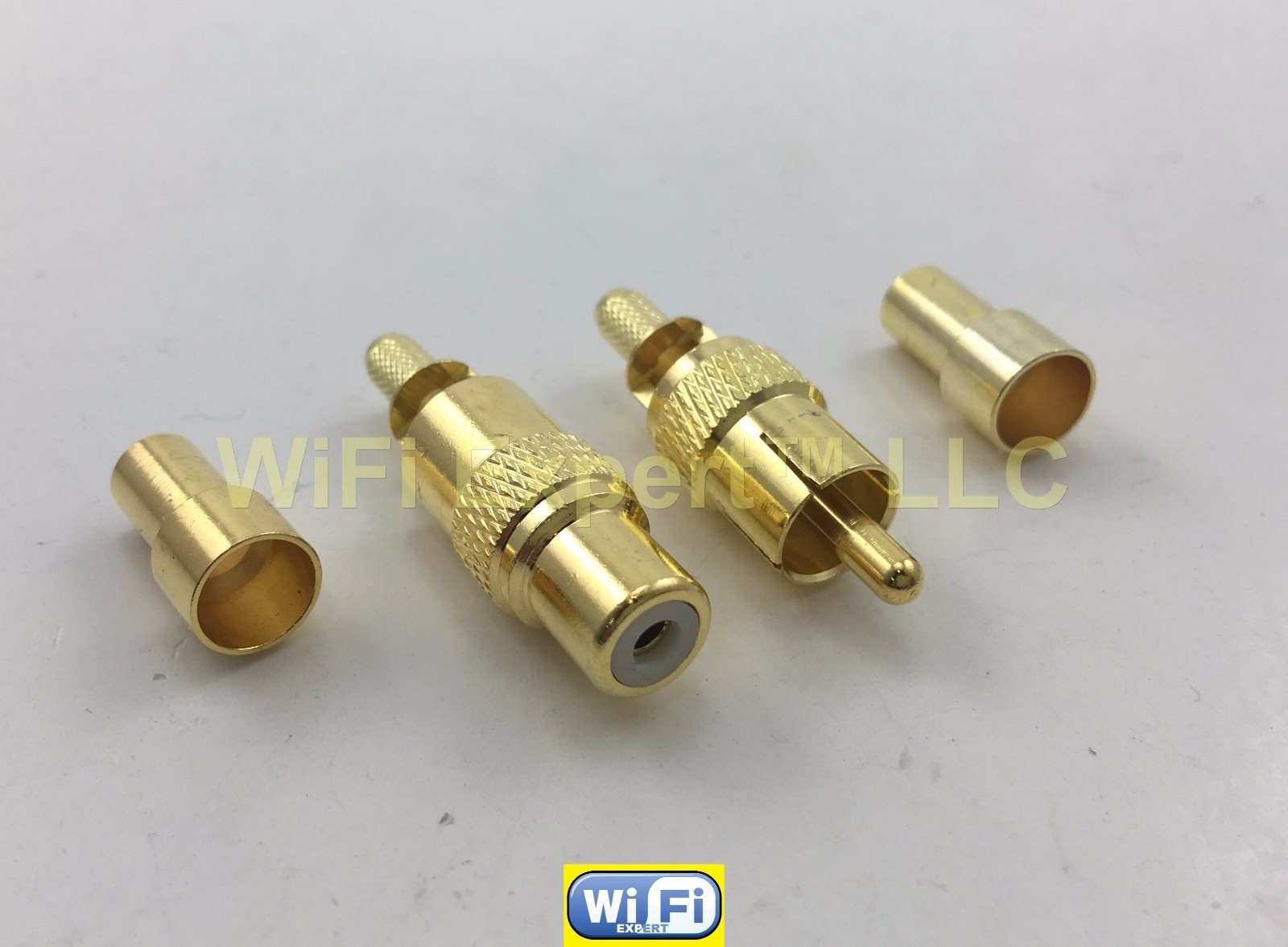 RCA Male & Female 50oHm Jack Solder crimp RG58 LMR195 RG142 Straight RF connectr