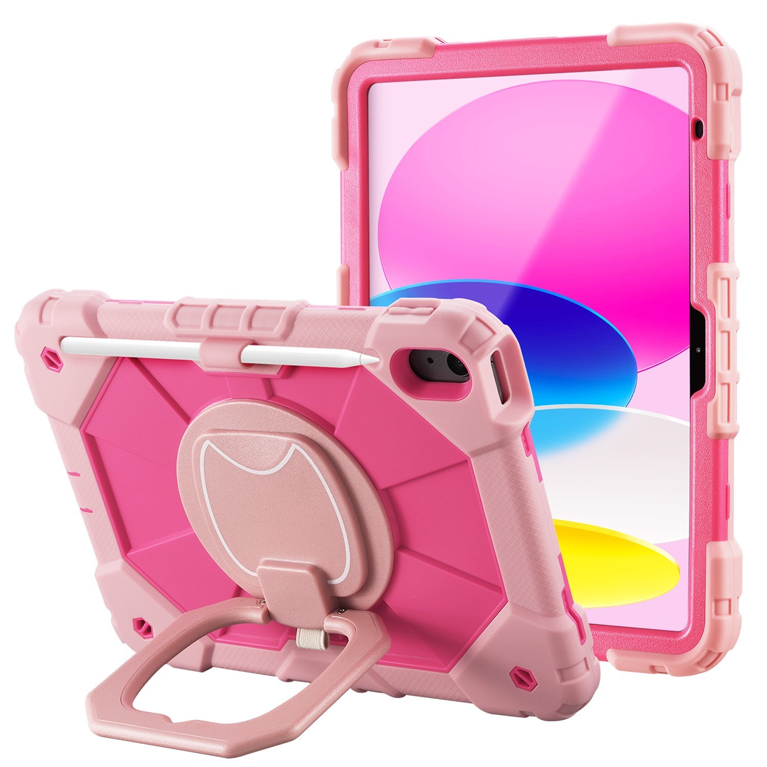 Vena iPad A16 Case for Kids iPad 10th Generation Rugged 360° Rotating Stand Case