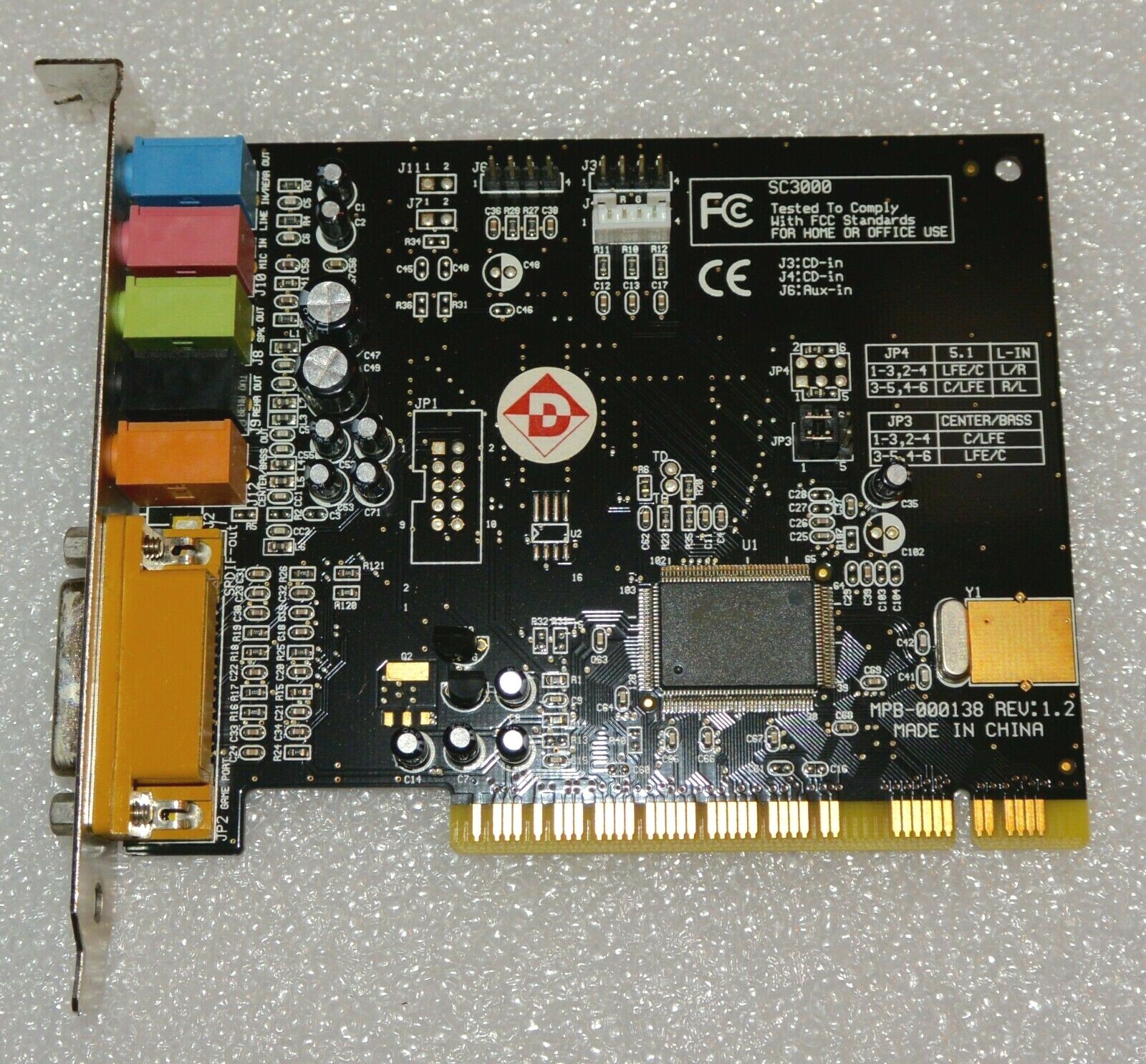 Diamond Audio SC3000 Internal Sound Card PCI MPB-000138 