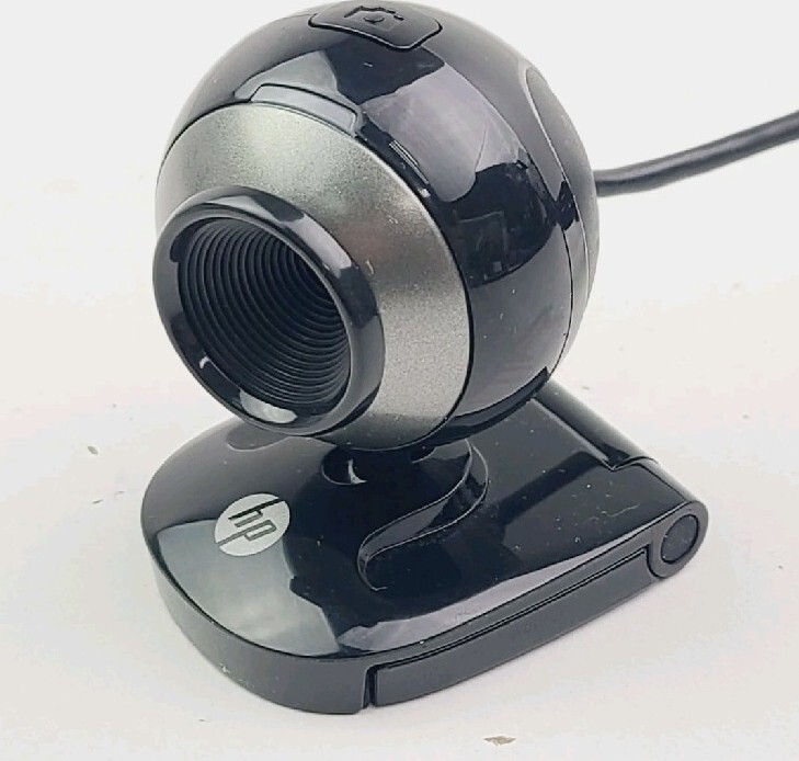 HP Webcam HD-2200 Black & Silver Hp USB 2.0 Tested With Software CD 