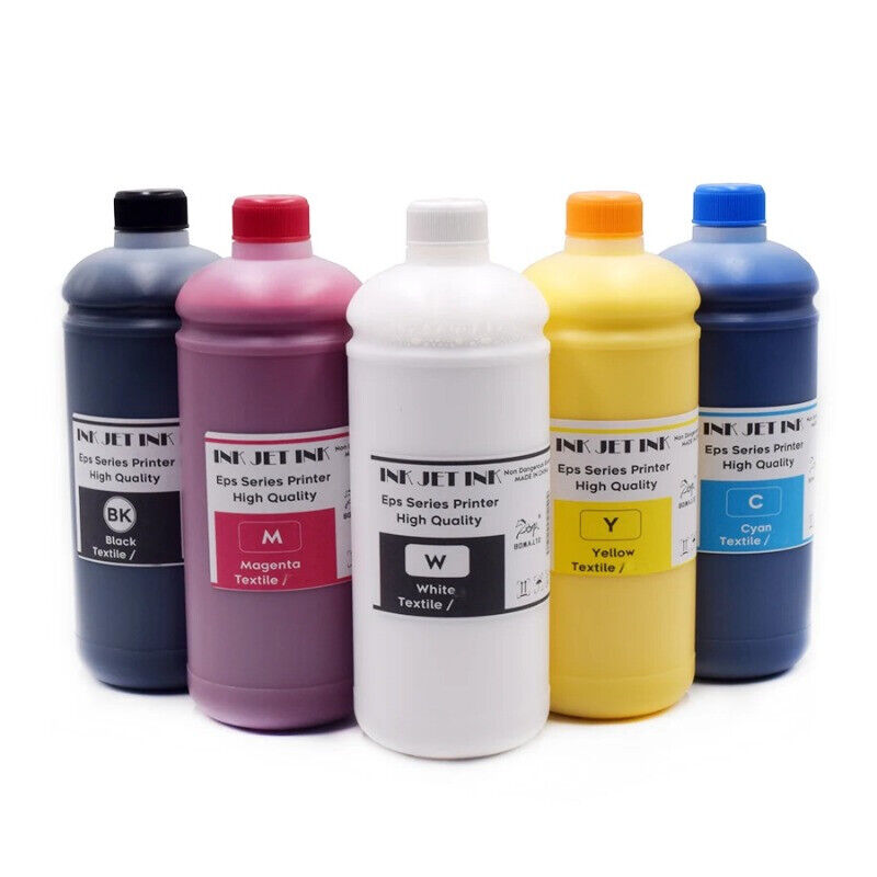 5*1000ML DTG Ink Textile InK Garment Ink For Epson F2000 F2100 F2130 F2150