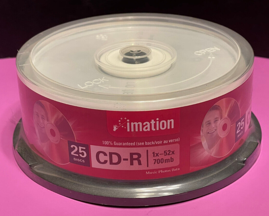 Imation CD-R 1x-52x 700MB - 25PK - NEW Sealed Spindle