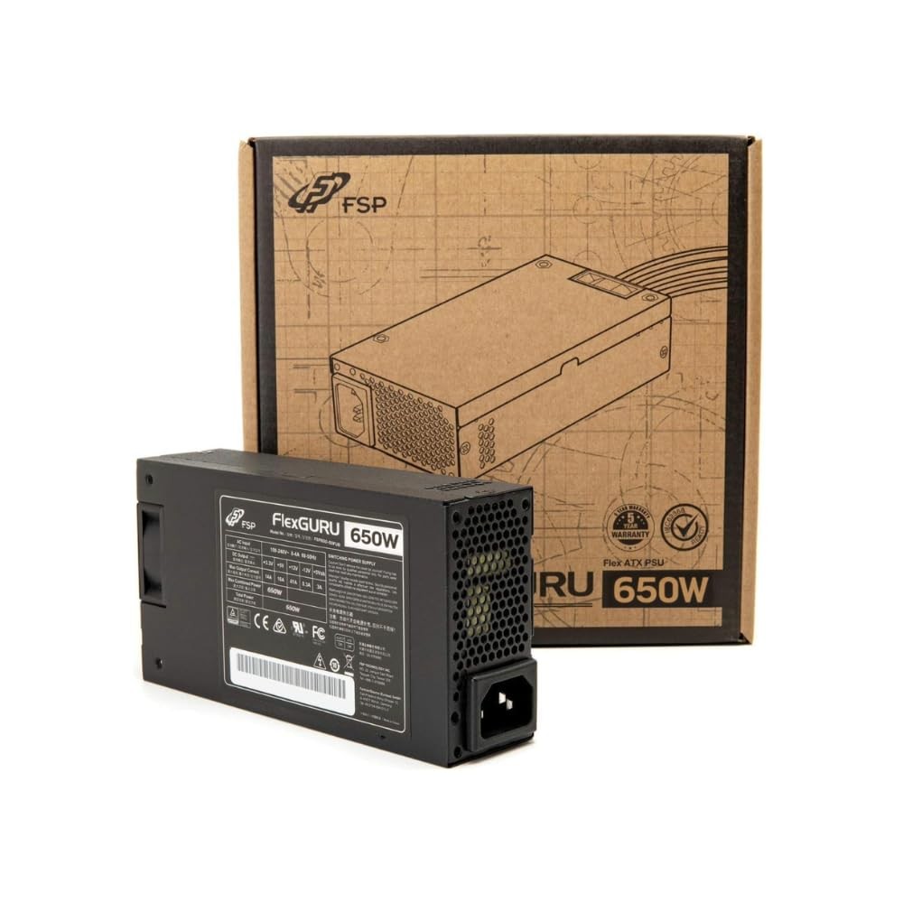 FSP FlexGURU Pro Power Supply, Flex ATX 650W, 80 Plus Platinum Certified PSU,...