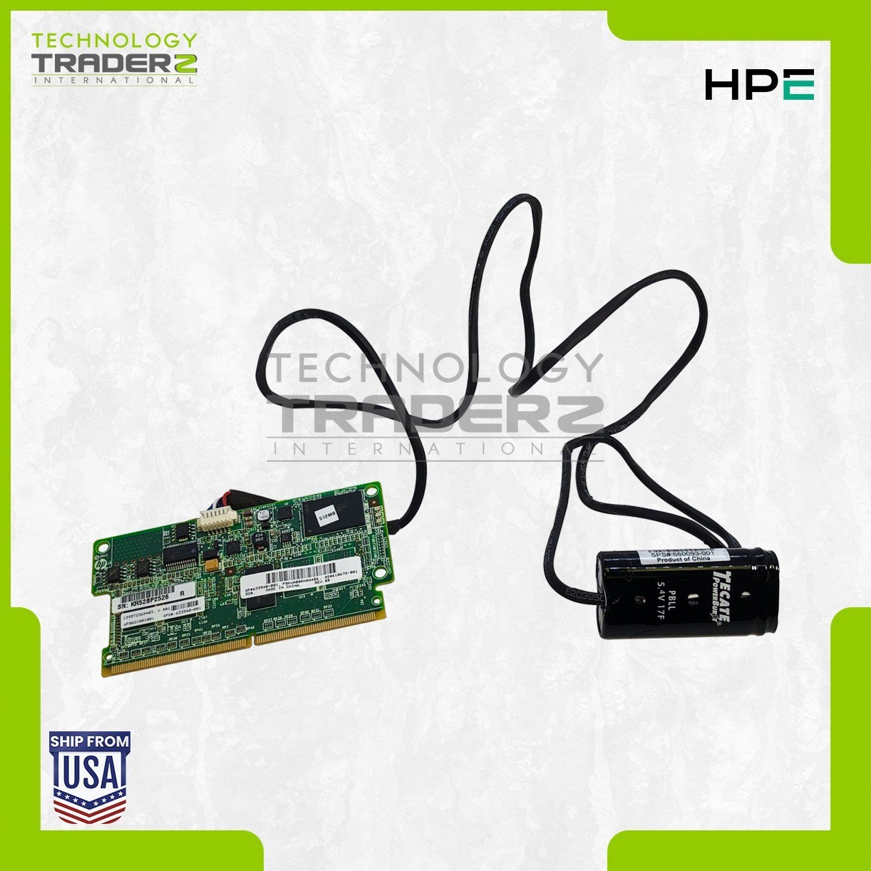 633540-001 HP 512MB Flash Backed Write Cache 610672-001 W/ 1x Battery