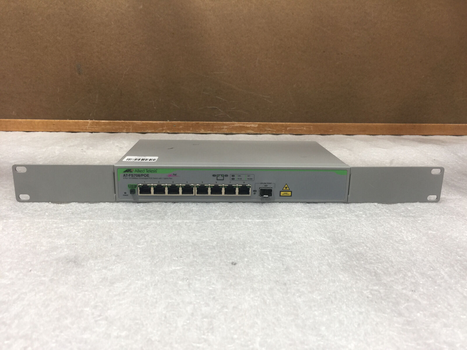 Allied Telesis AT-FS708/PoE 8 Port 10/100Mbps + 1 SFP Unmanaged Switch, TESTED