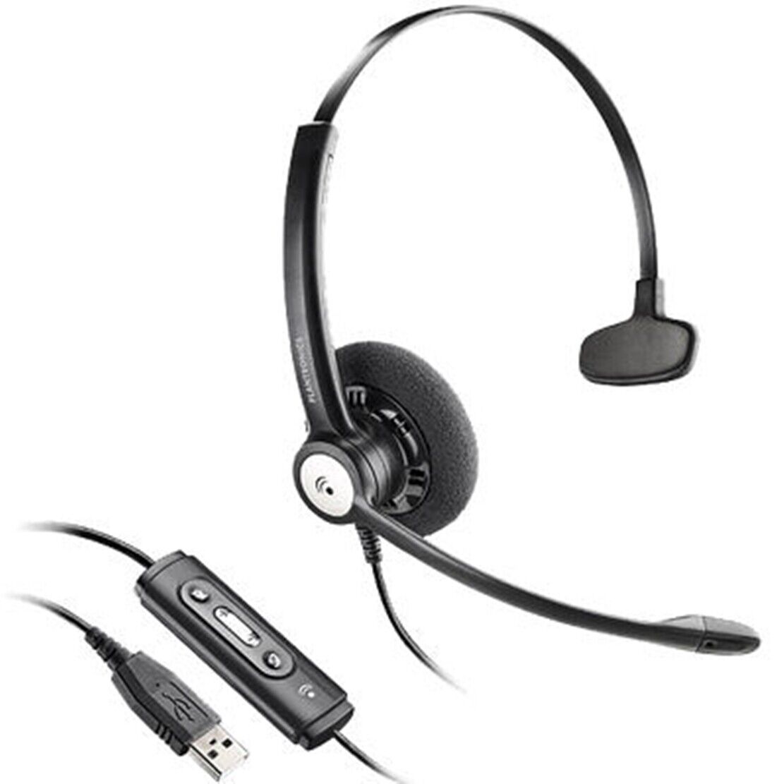 Plantronics Entera HW111N-USB Mono Wideband Noise-Canceling PC Headset New 