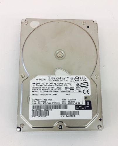 HITACHI 0A30229 400GB SATA 7200 3.5" Hard Drive HDS724040KLSA80