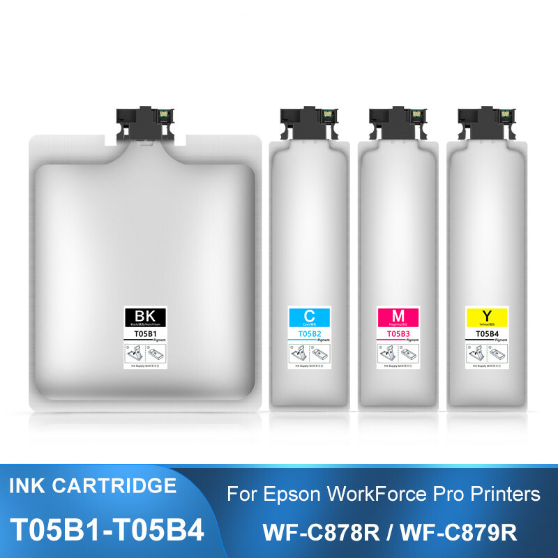 T05B1-T05B4 pigment ink bag fits Epson WF-C878, WF-C879, WF-C878R, WF-C879R