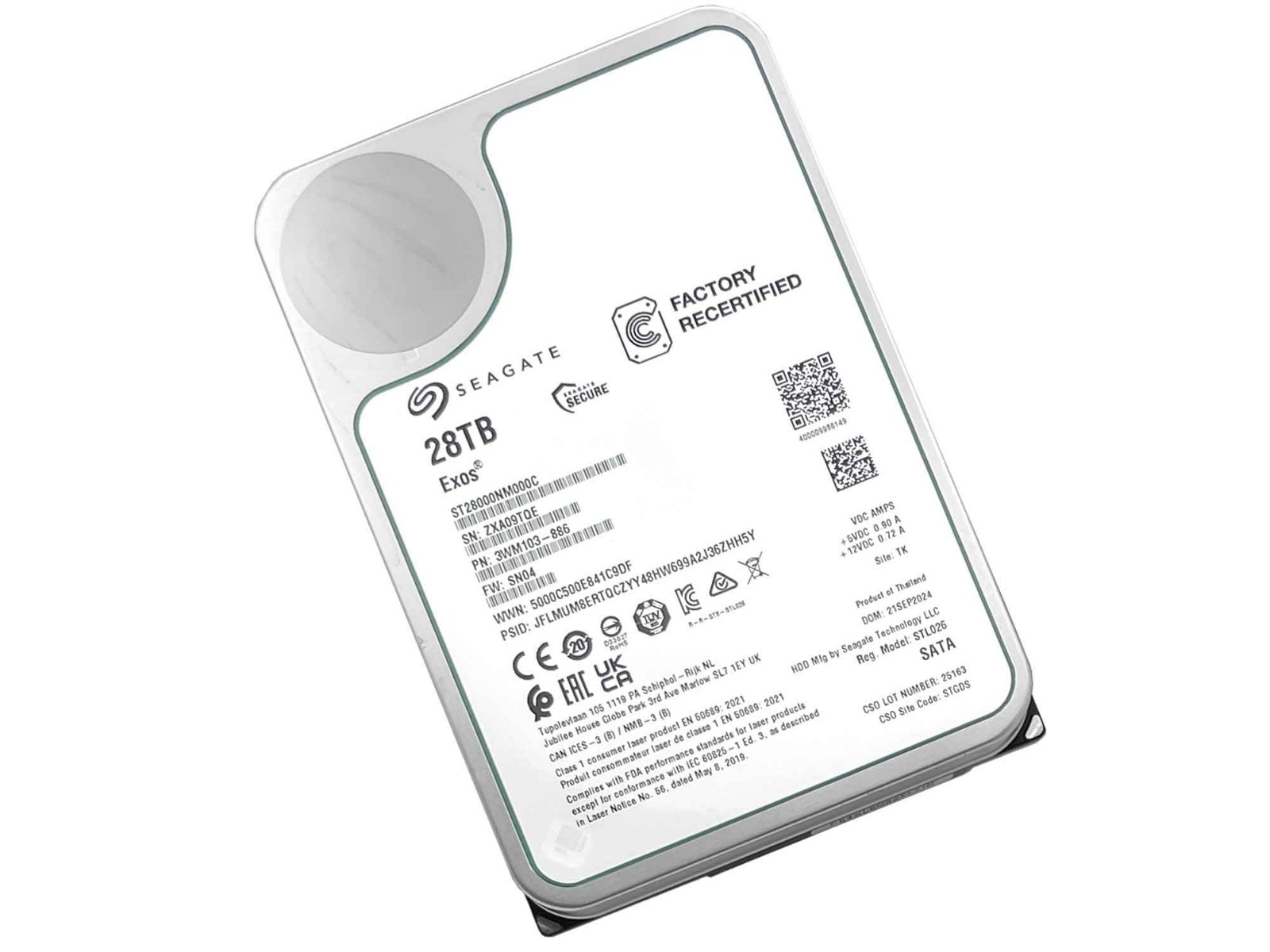 Seagate Exos 28TB 7200 SATA 6Gb/s 256MB 3.5inch Enterprise HDD  - ST28000NM000C