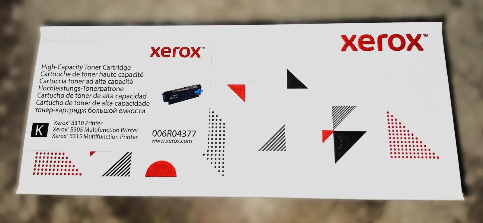 Genuine Xerox 006R04377 High Capacity Black Toner Cartridge B305/310/315 Printer