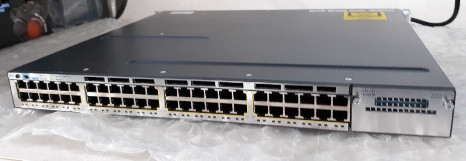 Cisco Catalyst WS-C3750X-48T-L Ethernet Switch w/ Ears +1x 350w PSU + Cord