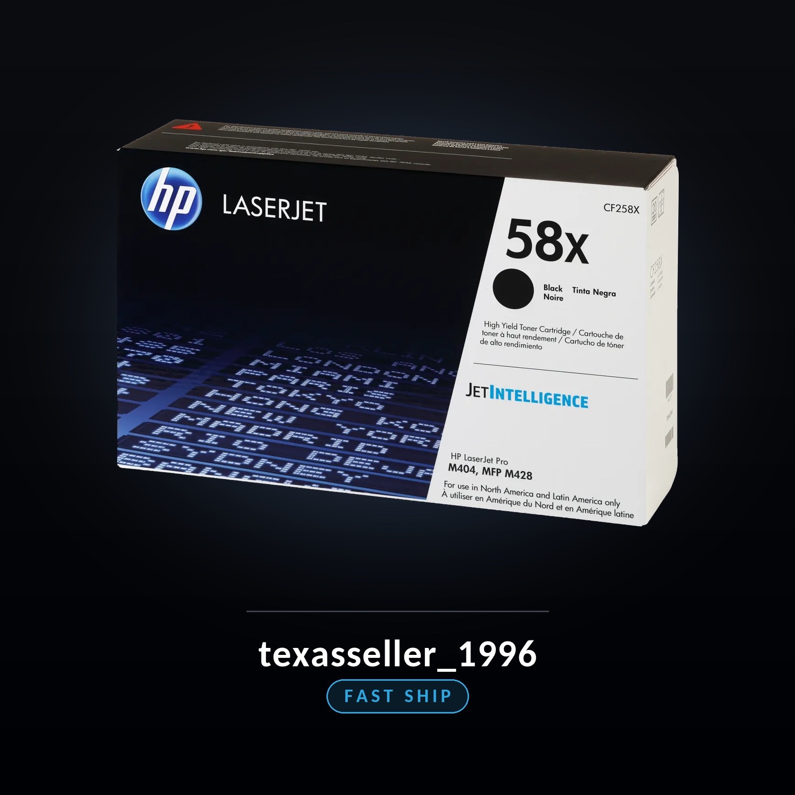 3x HP 58X CF258X Black High Yield Toner Cartridge for LaserJet Pro M404 MFP M428