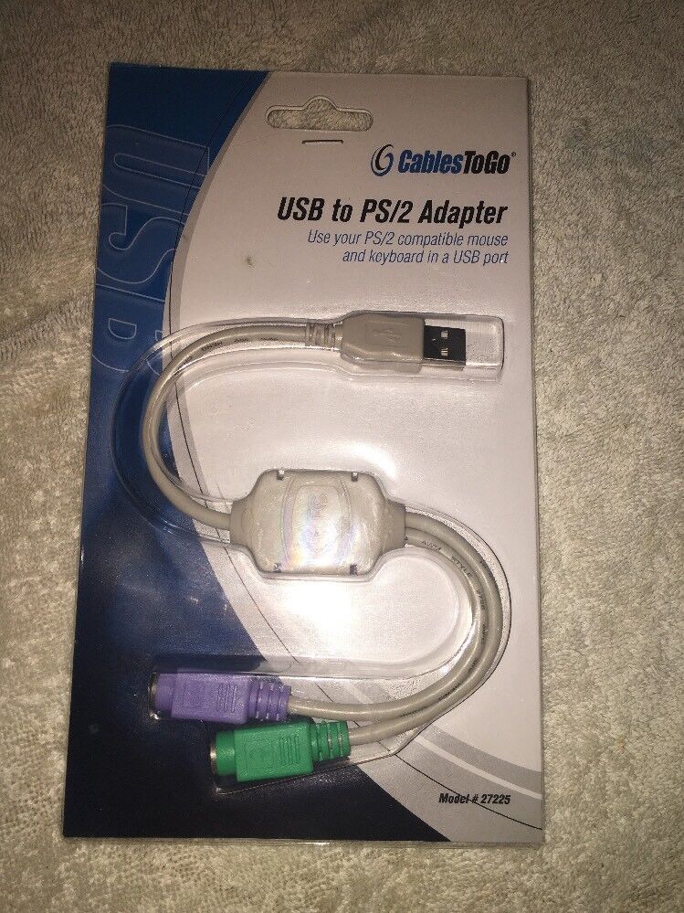 C2G 27225 1FT USB TO PS/2 KEYBOARD/MOUSE ADAPTER CABLE-BRAND NEW-SHIPS N 24 HRS 