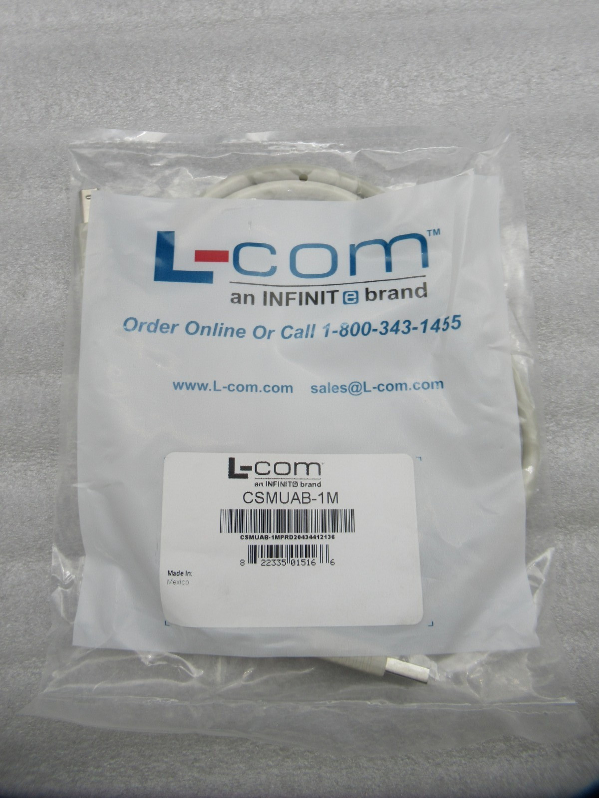 L-COM CSMUAB-1M USB COMPUTER CABLE (Free Shipping)