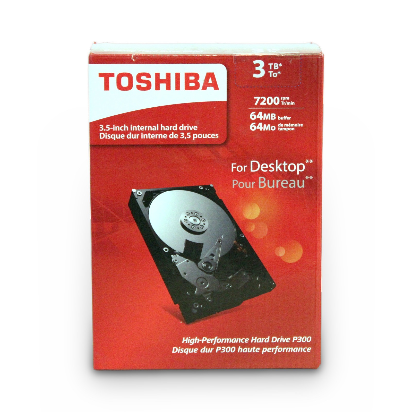 Toshiba P300 3TB 3.5in SATA 7200RPM 64MB Internal Desktop Hard Drive HDWD130