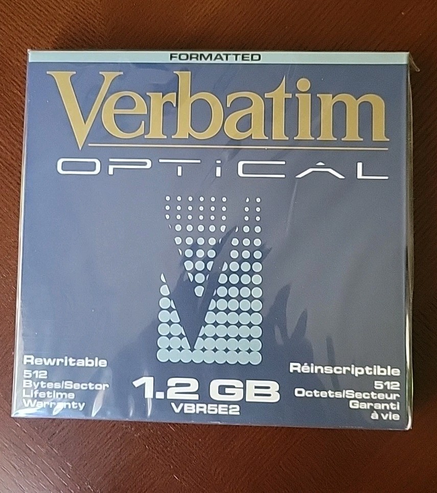 Verbatim Optical 5.25" Disk, 1.2 GB, 512 B/S New Sealed Made In Japan 