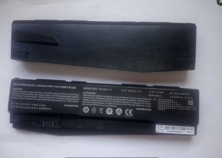N850BAT-6 Battery For Clevo N850 N850HC N850HJ N870HC N870HJ1 N870HK1