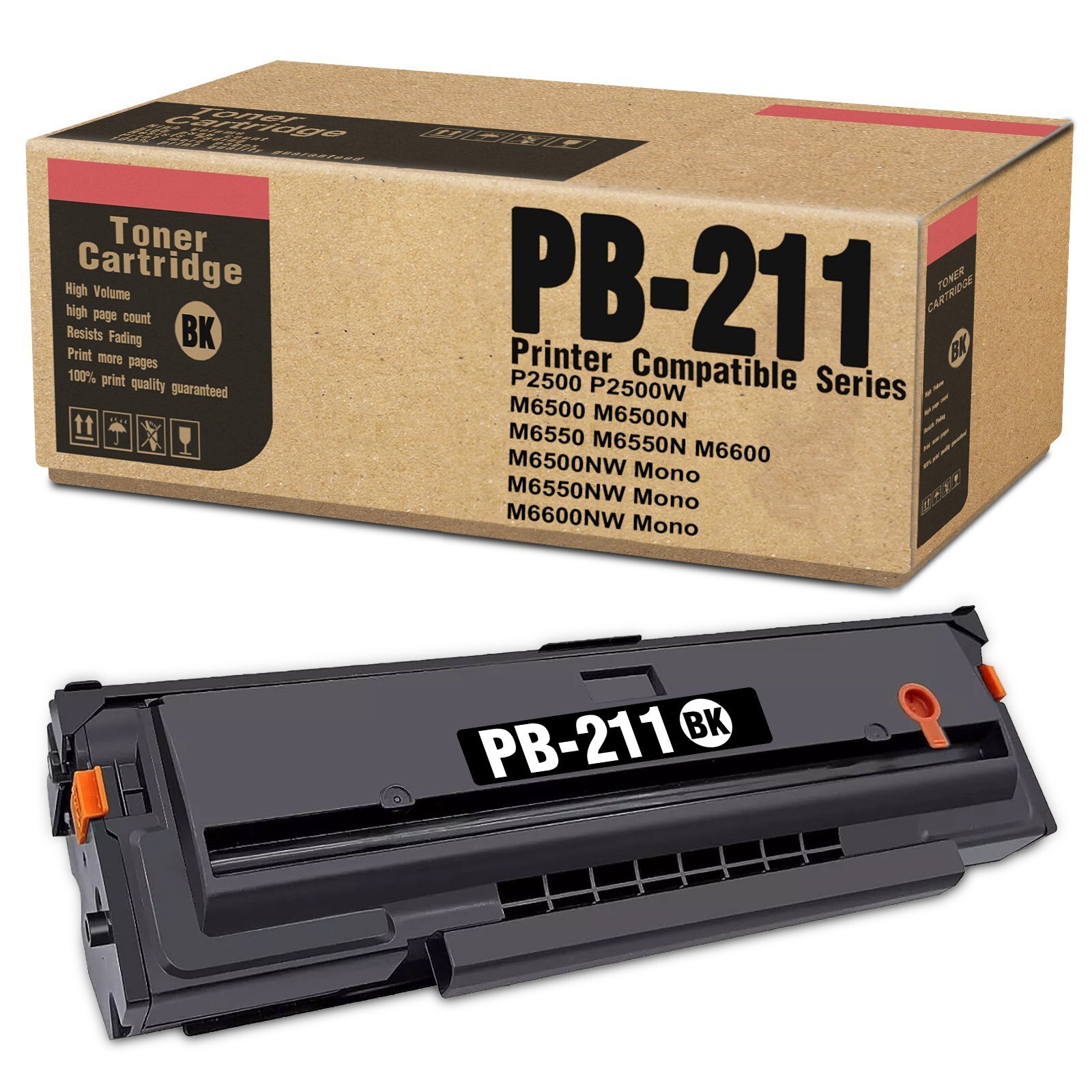 PB-211 Toner Replacement for Pantum  P2500 M6550NW M6600NW (Black, 1-Pack)